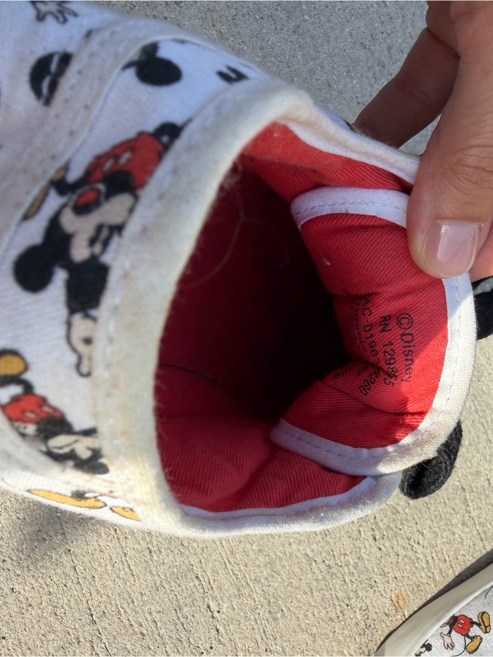 Disney Mickey Mouse Canvas Sneakers - White/Black/Red - Picture 5 of 5